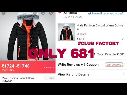 MALE  CASUAL WARM OUTWEAR -CLUB FACTORY \ONLY 681