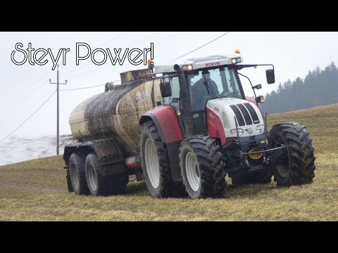 Gülleausbringung 2018 | Steyr 6195 CVT | Vakutec | Moareida Agrar