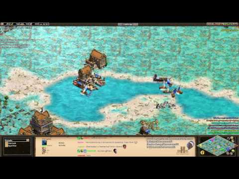 Aoe2: New Water Nomad Map, Demolition Ships (FFA KotH)