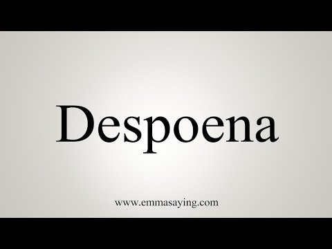 How To Say Despoena