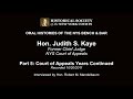 The Oral History Of The Hon Judith S Kaye Part 5