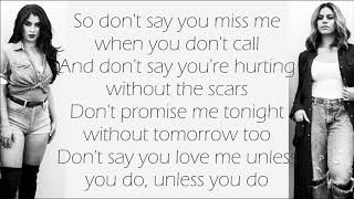 Fifth Harmony ~ Don&#39;t Say You Love Me ~ Lyrics