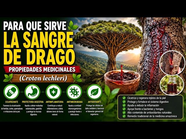 Vídeo relacionado con Sangre de Grado-Drago (Croton lechleri) al 100% Pura y Natural. Origen Peruano- Amazonico- Medicina milenaria Tradicional- 30 ml