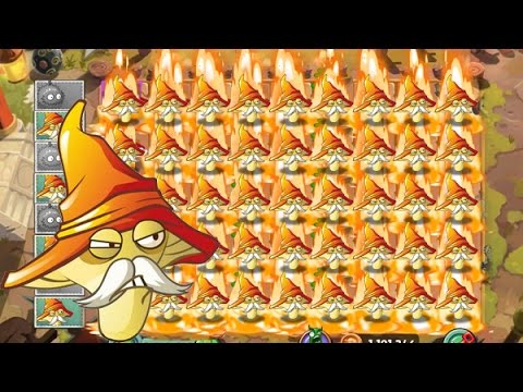 Plants Vs Zombies 2 Una Multitud de Seta de Fuego Destruyen a los Zombies