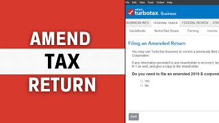 How to Amend Tax Return on TurboTax (2024)?