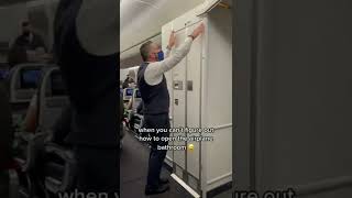 How to open the airplane bathroom #shorts
