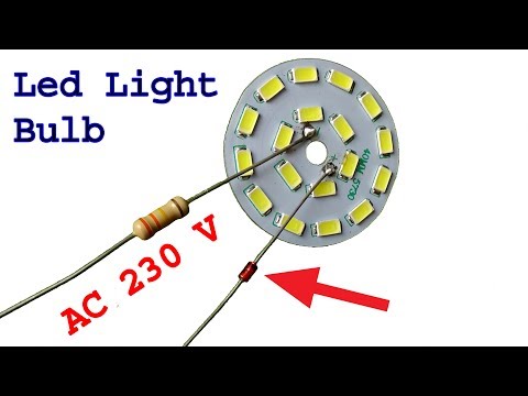 Make super easy 230 v Led light bulb, diy led light bulb idea