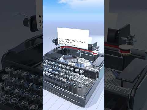 How You Accidentally Invented the Mechanical Typewriter⌨️#engineer #engine #3danimation #blender