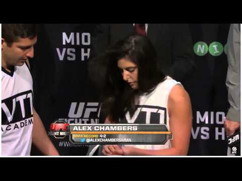 Alex Chambers and Kailin Curran Weigh-in at UFC Adelaide