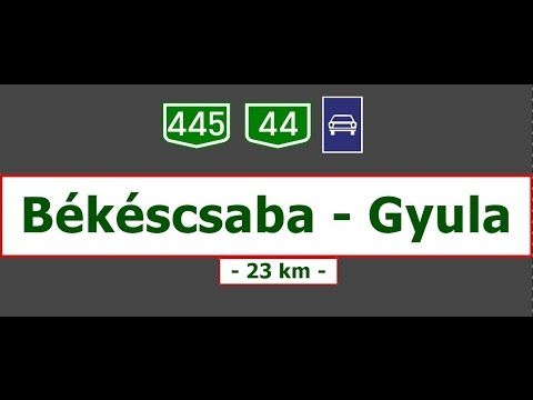44-es főút || Expressway 44 & city driving across Békéscsaba and Gyula (June 7, 2016)