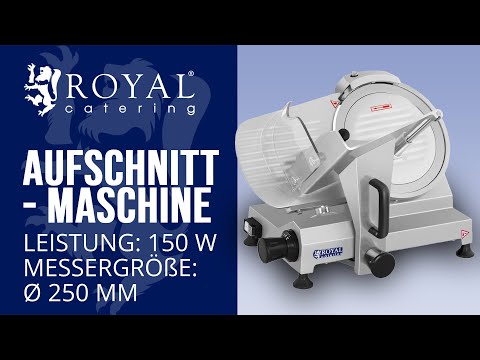 Video - Aufschnittmaschine - 250 mm - bis 12 mm - 150 W