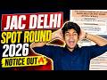 JAC Delhi Counselling 2026 | Spot Round Notice Out🔥