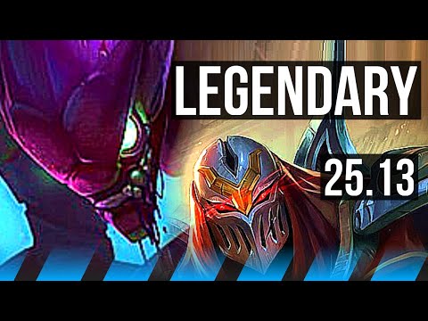 KHA'ZIX vs ZED (MID) | 9 solo kills, Legendary, 16/3/3 | EUW Diamond | 25.13
