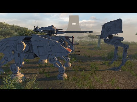 Empire vs Republic tanks AT-ST vs AT-TE