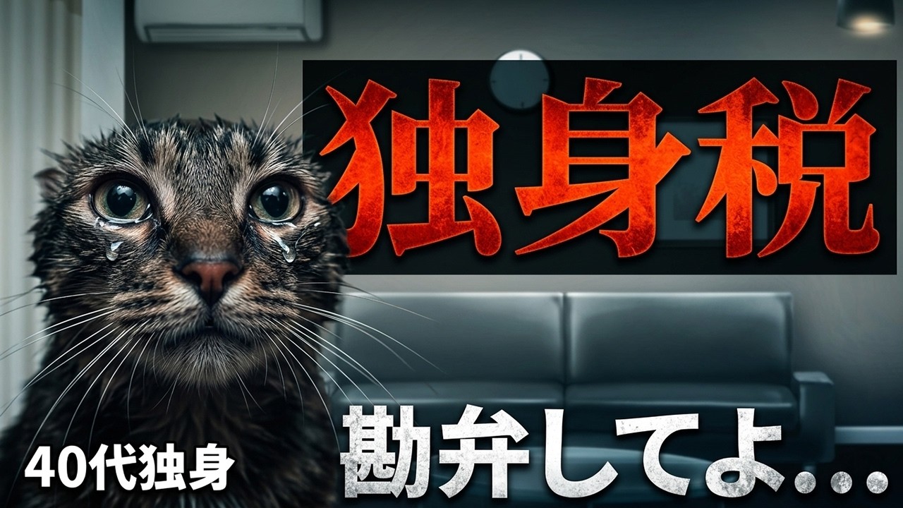 【猫ミーム】独身税への不満