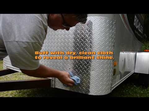 Aluma Kleen & Renew Metal Polish on Diamond Plate