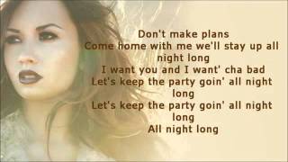 Demi Lovato - All Night Long Feat. Missy Elliott And Timbaland (Lyrics On Screen)