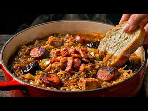 Do you have sauerkraut, bacon & meat? Delicious Bigos — my aunt’s recipe from Poland!