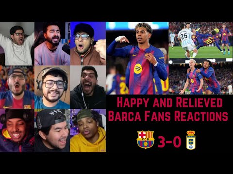 Happy and Relieved Barca Fans Reactions to BARCELONA 3-0 REAL OVIEDO | La Liga GW 21