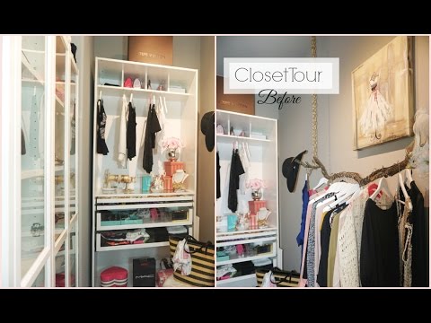 Closet Tour (Before) - Closet Organization Ideas - Walk In Closet DIY - MissLizHeart
