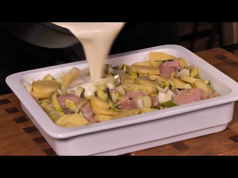 Ziemniaki w białym sosie z piersią kurczaka / Oddaszfartucha