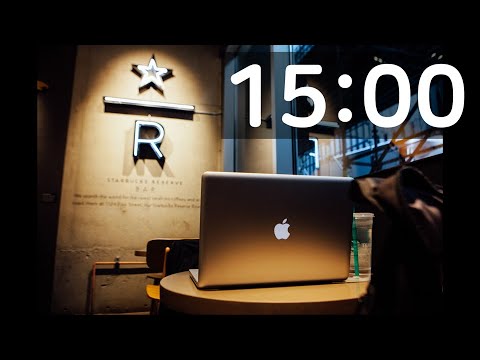 15 Minute Timer Countdown | Starbucks Cafe Ambience | Relaxing Jazz Music | 15분 타이머 스타벅스 배경음악 힐링재즈