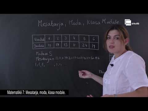 Mesatarja, moda, klasa modale| Matematikë 7