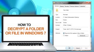 How to Decrypt a Folder or File in Windows 7 | Computer & Networking for Beginners | Computer Course