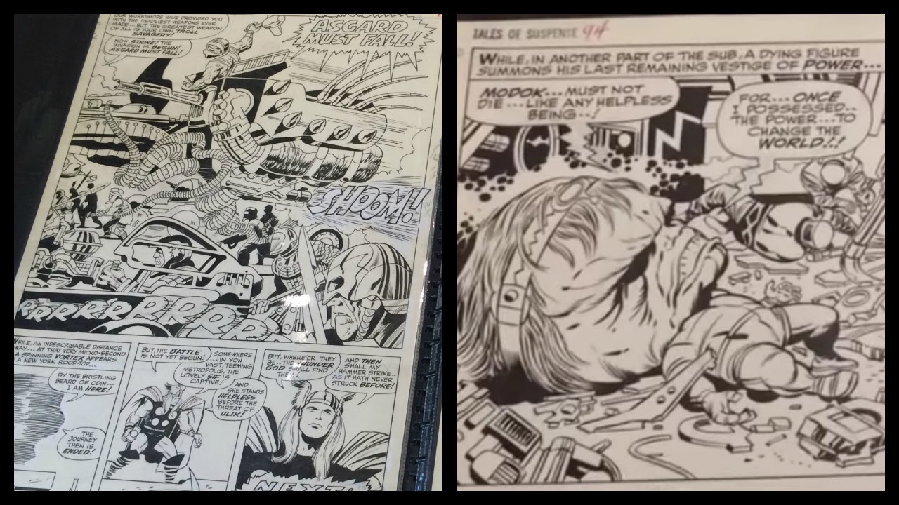 Original Comic Book Art Portfolio at CalComicCon PART 1 - Jack Kirby, Gene Colan, Hulk, X-men
