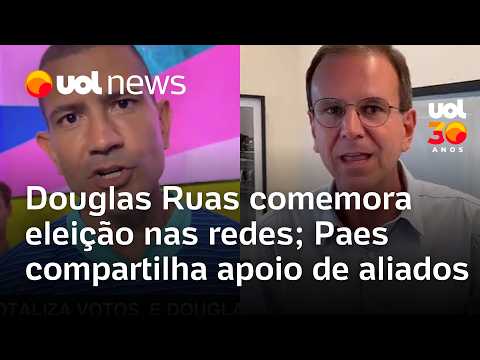 Douglas Ruas comemora vitória no Rio de Janeiro; Eduardo Paes recebe apoio de aliados após derrota