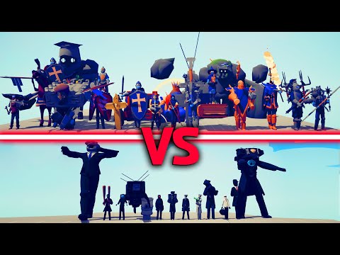 CAMERAMAN TEAM vs MEGA SPOOKY TEAM - Totally Accurate Battle Simulator | TABS