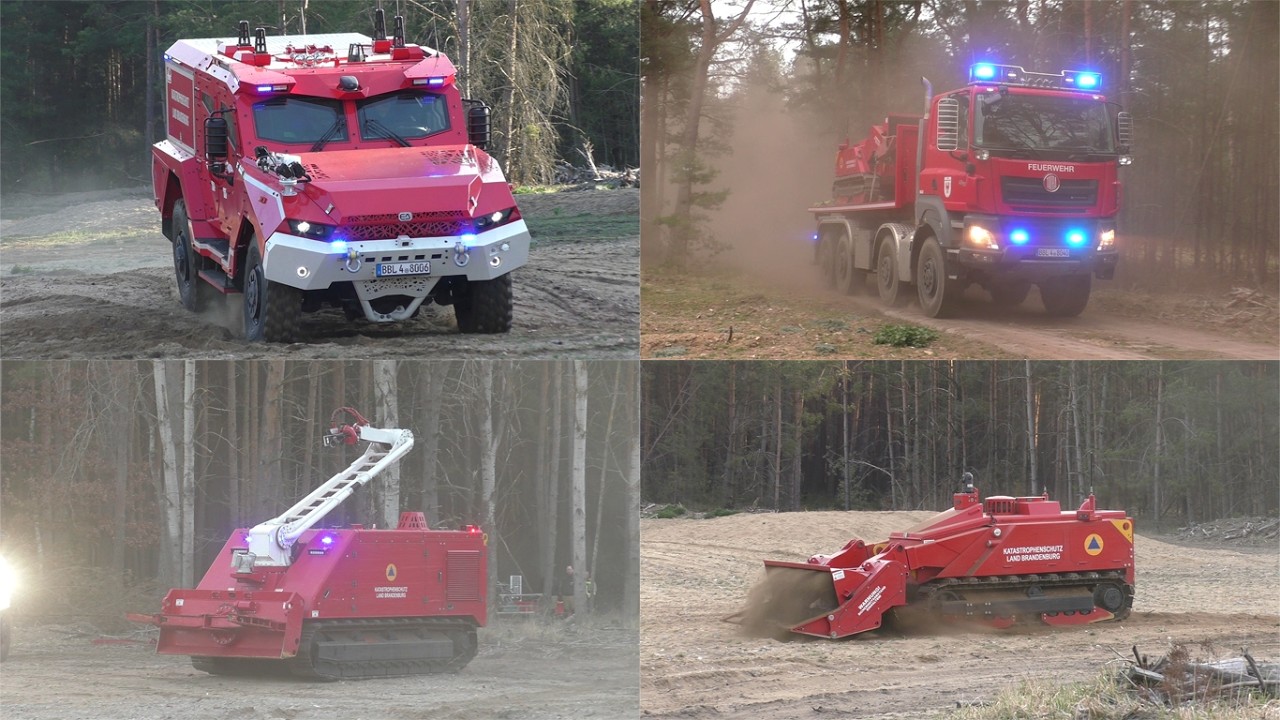 [Löschpanzer im Einsatz!] Neue Waldbrandfahrzeuge des Katastrophenschutzes Land Brandenburg