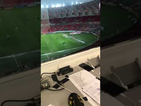 Bastidores da cabine antes de Inter x Aimoré