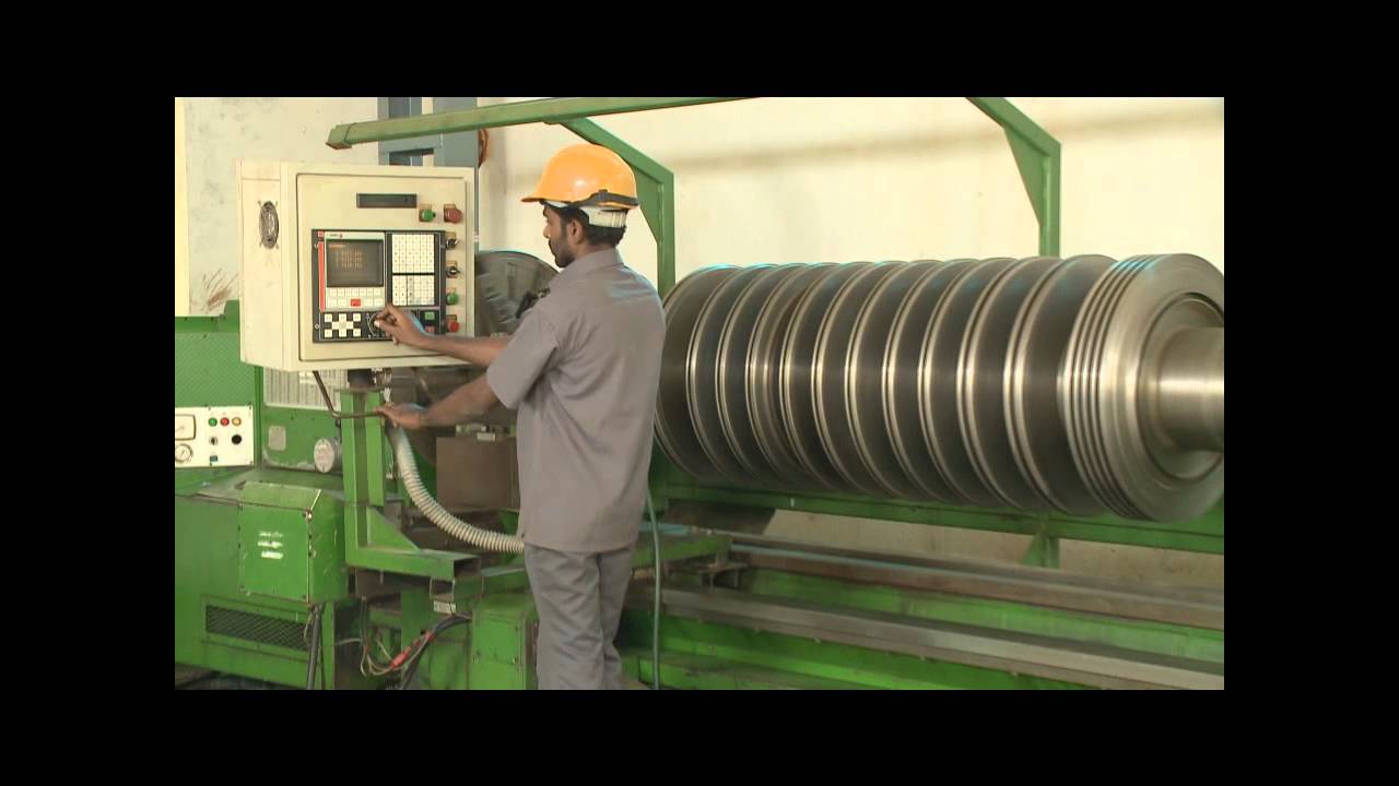 steam turbine rotor machining
