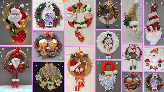 14 New Christmas/Holiday Wreath ideas from Affordable ordinary materials | DIY Christmas ideas 44☃️