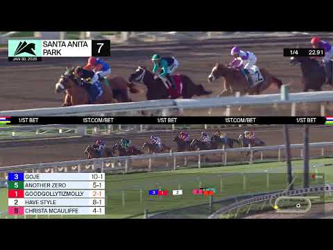 Goodgollytizmolly wins Race 7 on Friday, January 30 at Santa Anita Park