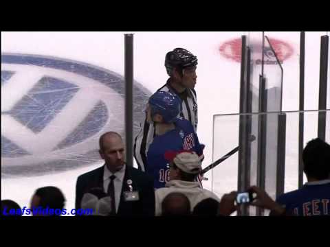 TOR @ NYR - Sean Avery Slashes Mike Komisarek Twice - 101015