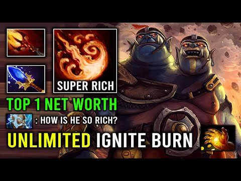 WTF 1v5 Ignite Burn DPS Blade Mail Super Rich Ogre Magi 100% Counter ALL Dota 2