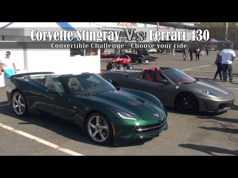Ferrari F430 vs Corvette Stingray drag race