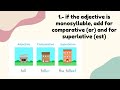 The Adjectives Comparative And Superlative English