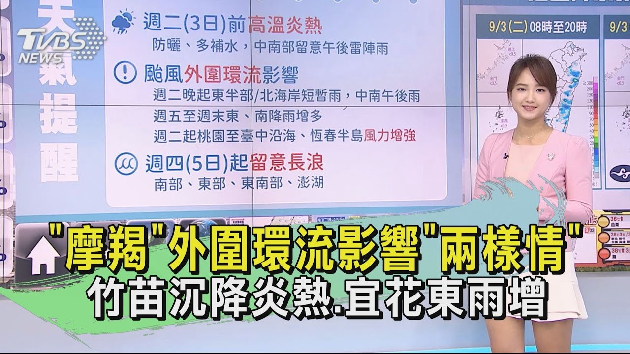 天氣/「摩羯」外圍環流影響「兩樣情」 竹苗沉降炎熱、宜花東雨增