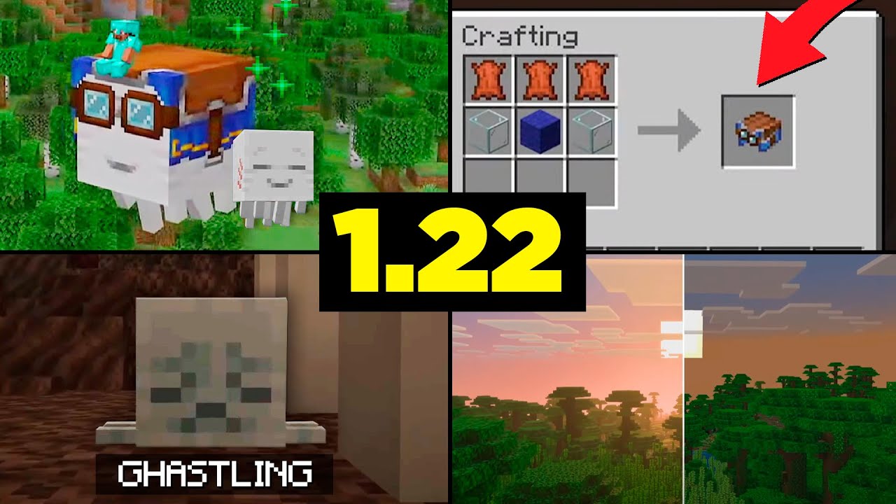 MINECRAFT 1.22 - NOVO MOB GHASTLING, SHADERS OFICIAL e MAIS NOVIDADES!