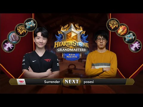 Surrender vs Posesi | 2021 Hearthstone Grandmasters Asia-Pacific | Semifinal | Season 2 | Week 2