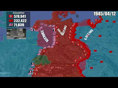 End Of Nazi Germany 1945 [Every Day, Using Army Sizes, Units]