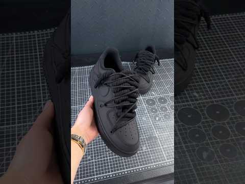 Custom BLACK MATTE 2.0 Nike Air Force 1 🤯👟 #shorts