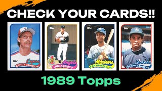 25 Most Valuable 1989 Topps Baseball Cards - Rookies and More!!