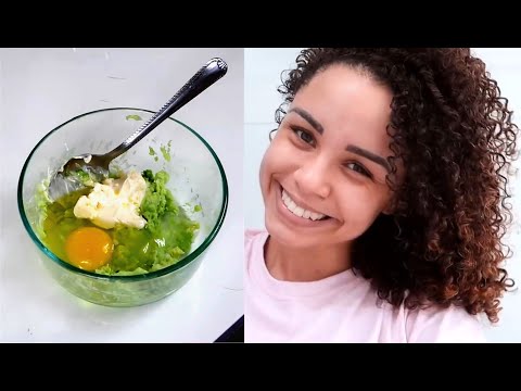 DIY AVOCADO Hair Mask | Recipe with Egg, Coconut Oil,...