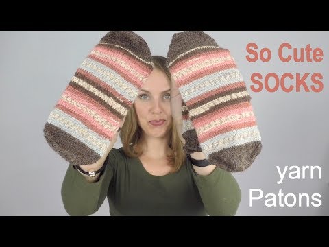 So Cute hand knitted Socks | Patons yarn 1001
