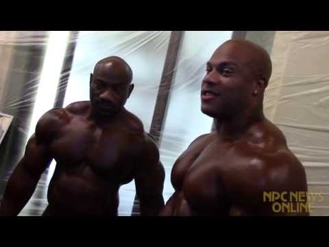 Phil Heath and Dexter Jackson Backstage at the 2013 NPC/IFBB Pittsburgh Championships