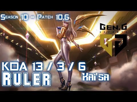 Gen Ruler KAI'SA vs XAYAH ADC - Patch 10.6 KR Ranked